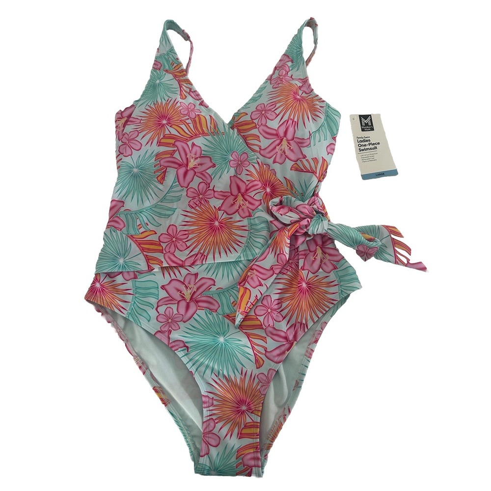 Member's Mark Ladies Family Swim Adjustable Strap Large One Piece Swimsuit New
